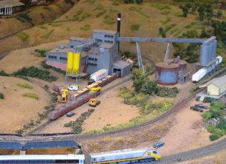 industry scene on model railroad